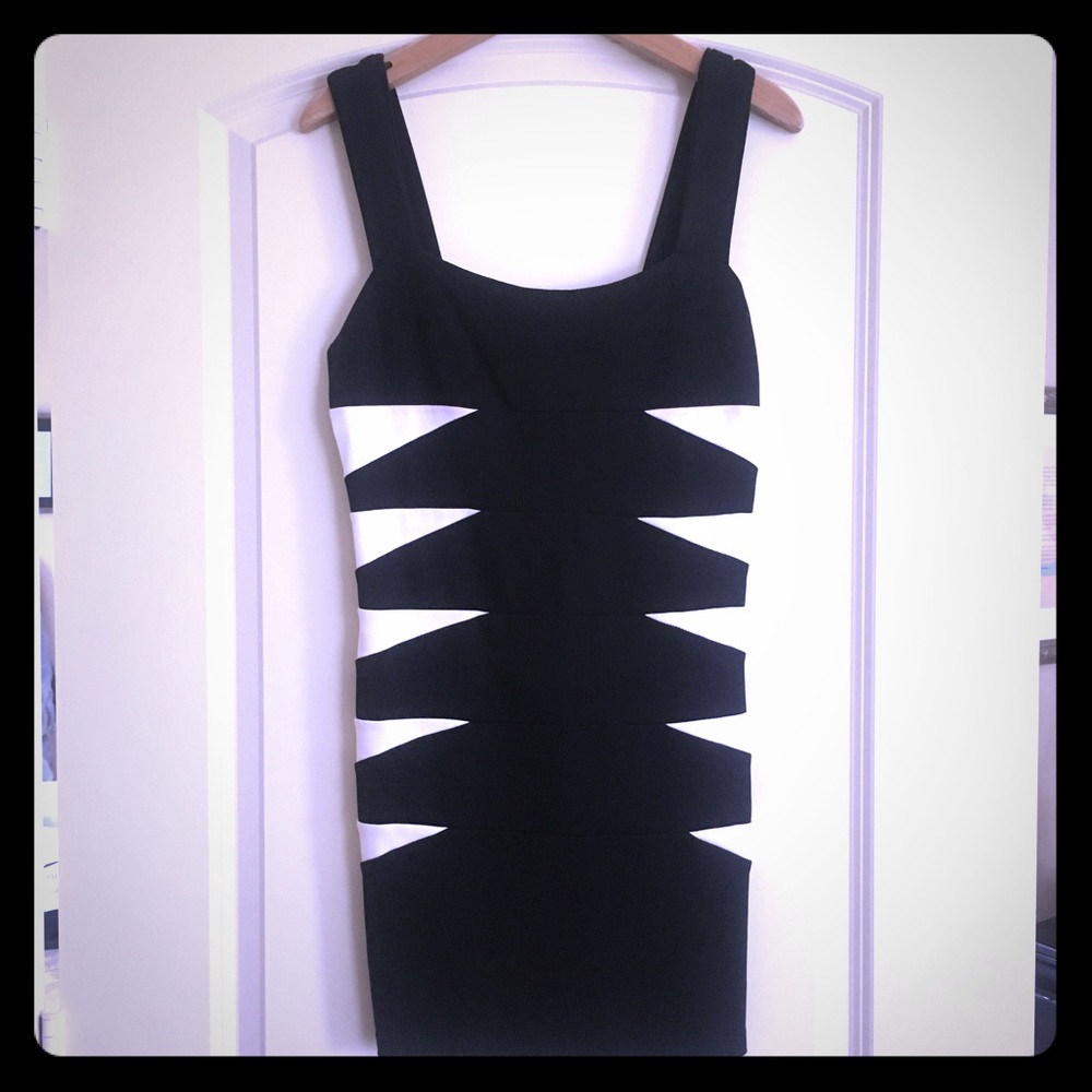 Black and White Mini Dress